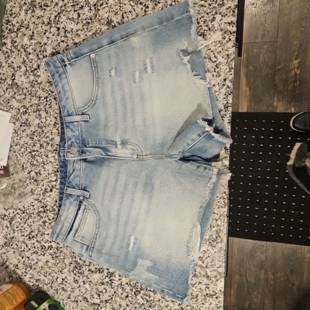 2for$20 washed out dressed denim jean shorts high rise cotton ripped up summer